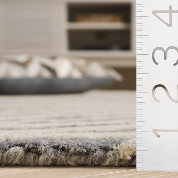 Safavieh Ebony 707f Grey/Ivory 5' X 8' Hand-tufted Area Rug - Stylish, Durable Wool-cotton Blend For Comfort Grey ,Ivory 85% Wool,15% Cotton Ebn707f-5