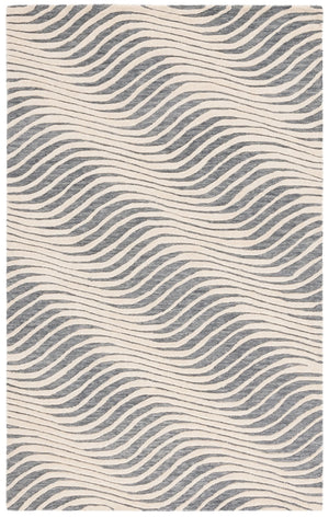 Safavieh Ebony Hand-tufted Area Rug - Luxurious Wool Blend, Artisan Craftsmanship For Elegant Home Décor Grey ,Ivory 85% Wool,15% Cotton Ebn707f-4