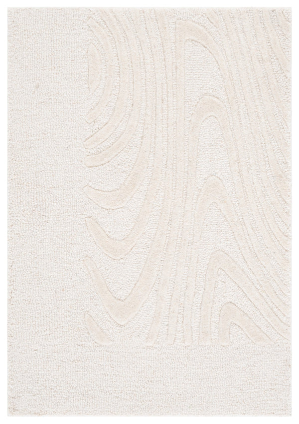 Safavieh Ebony Hand-tufted Area Rug - Stylish Wool Pile For Cozy Living Spaces, Perfect For Modern Interiors Ivory Wool Pile Ebn725a-6