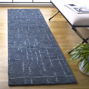 Safavieh Ebony Luxurious Hand-tufted Area Rug - Artisan Crafted, Soft Wool Blend, Timeless Design For Any Room Navy 80% Wool 10% Cotton Ebn750n-28