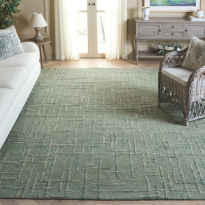 Safavieh Ebony Luxurious Hand-tufted Area Rug - Artisan Crafted, Soft Wool Blend, Timeless Design For Any Room Green 80% Wool 10% Cotton Ebn750y-5