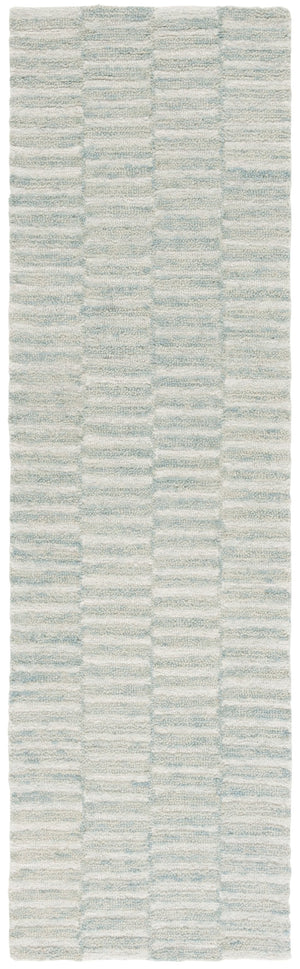 Safavieh Ebony Hand-tufted Wool & Cotton Rug - Elegant Stripe Design For Timeless Home Décor And Comfort Dark Green ,Light Green 80% Wool 10% Cotton Ebn751y-6r