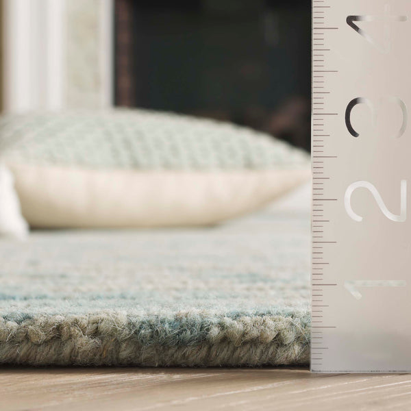 Safavieh Ebony Hand-tufted Wool & Cotton Rug - Elegant Stripe Design For Timeless Home Décor And Comfort Dark Green ,Light Green 80% Wool 10% Cotton Ebn751y-6r