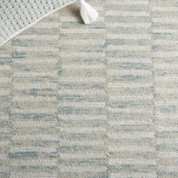 Safavieh Ebony Hand-tufted Wool & Cotton Rug - Elegant Stripe Design For Timeless Home Décor And Comfort Dark Green ,Light Green 80% Wool 10% Cotton Ebn751y-6r