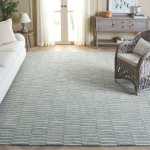 Safavieh Ebony Hand-tufted Wool & Cotton Rug - Elegant Stripe Design For Timeless Home Décor And Comfort Dark Green ,Light Green 80% Wool 10% Cotton Ebn751y-6r