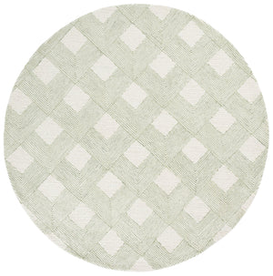 Safavieh Ebony Hand-tufted Wool Cotton Runner Rug – Luxurious Geometric Design For Elegant Home Décor Green ,Ivory 80% Wool 20% Cotton With Latex Ebn752y-6r