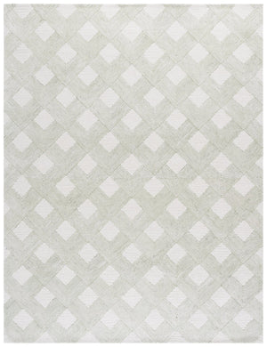 Safavieh Ebony Hand-tufted Wool Cotton Runner Rug – Luxurious Geometric Design For Elegant Home Décor Green ,Ivory 80% Wool 20% Cotton With Latex Ebn752y-8
