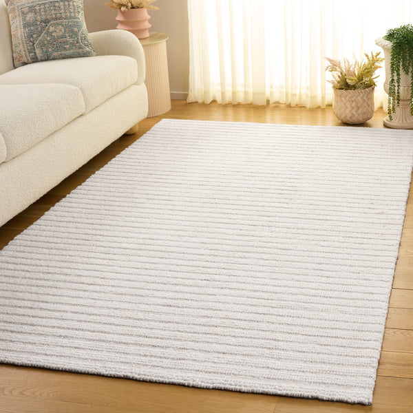 Safavieh Ebony Ivory Hand-Tufted Wool Runner For Hallways — 12Mm Pile, Natural Cotton Blend, Timeless Style 2'-3" x 8'-0" EBN753A-28
