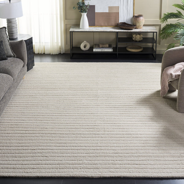 Safavieh Ebony Ivory Hand-Tufted Wool Runner For Hallways — 12Mm Pile, Natural Cotton Blend, Timeless Style 2'-3" x 8'-0" EBN753A-28