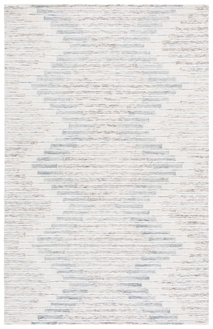Safavieh Ebony Hand-Tufted Round Rug In Grey Sage — Wool-Cotton Blend, Low-Profile Scandinavian Geometric Design 6'-0" x 6'-0" EBN754F-6R