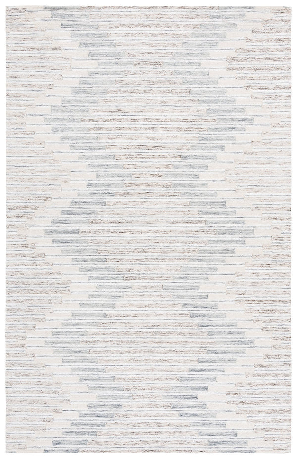 Safavieh Ebony Hand‑Tufted Grey Sage Area Rug — Wool Cotton Low‑Pile Square Rug, Scandinavian Modern Elegance 6'-0" x 6'-0" EBN754F-6SQ