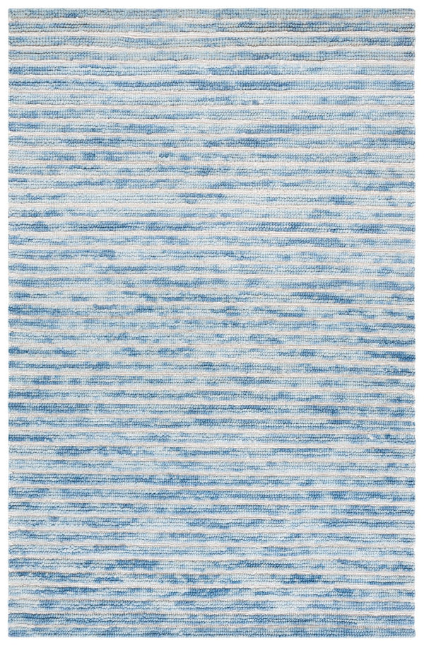 Safavieh Ebony Hand-Tufted Light Blue Ivory Area Rug — Wool-Cotton Blend, Low-Profile Plush For Living Spaces 8'-0" x 10'-0" EBN755L-8