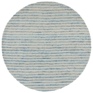 Safavieh Ebony Hand-Tufted Light Blue And Ivory Coastal Rug, 5X8 Wool-Cotton Blend, Plush Low-Profile Finish 5'-0" x 8'-0" EBN755L-5