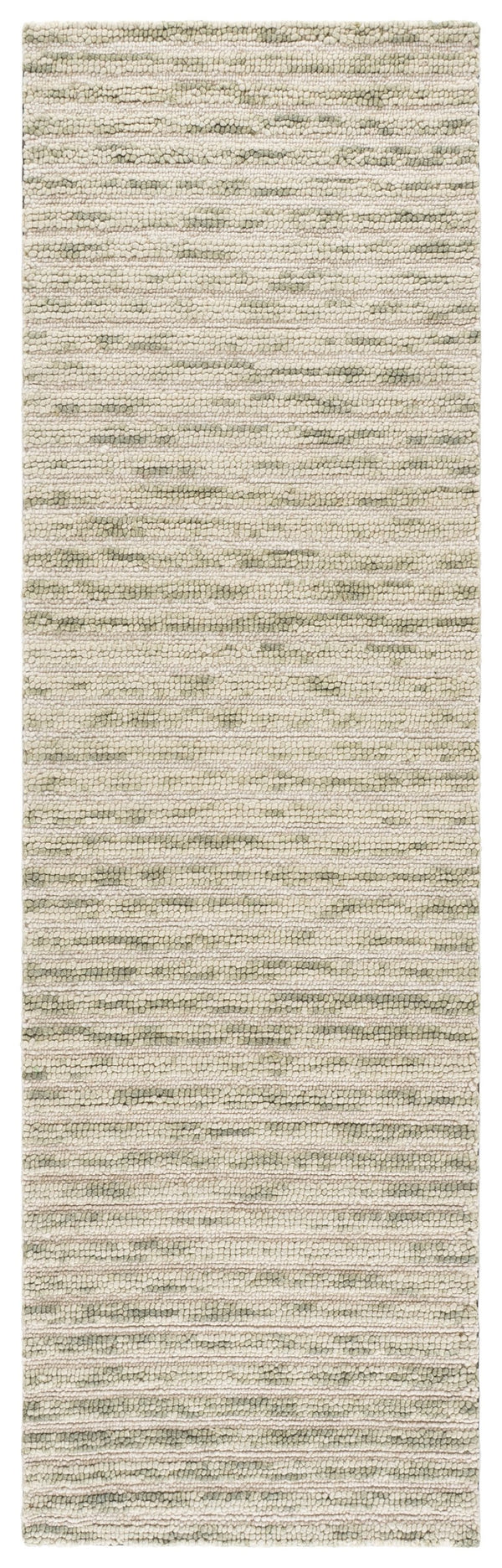 Safavieh Ebony Hand-Tufted Wool-Cotton Rug In Light Green & Ivory Stripes — Low-Profile, Durable, Coastal Chic 9'-0" x 12'-0" EBN755Y-9