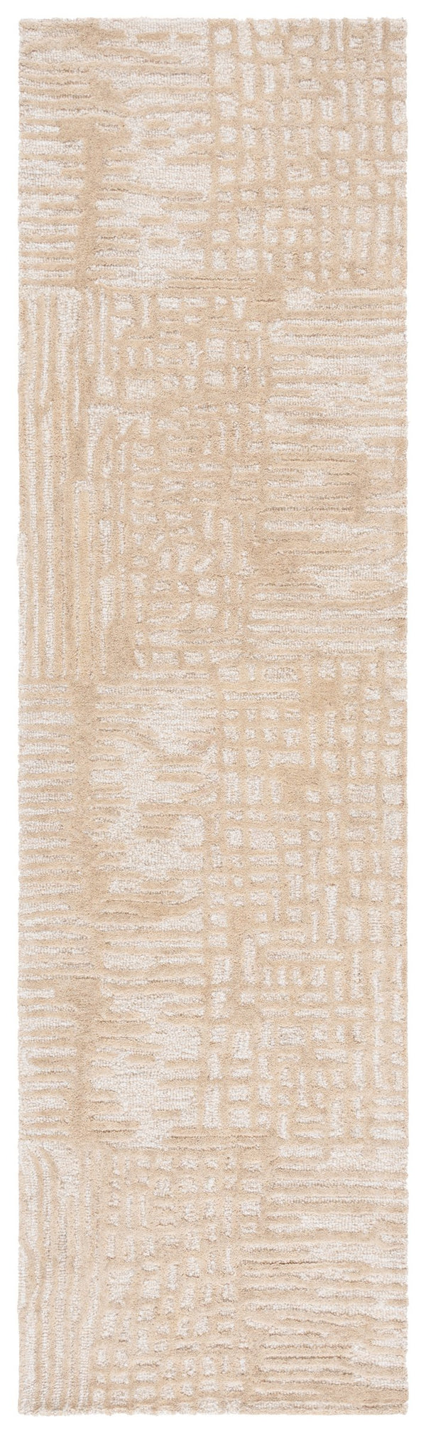 Safavieh Ebony Handtufted Runner Rug – Timeless Elegance With Abstract Patterns For A Stylish Home Decor Upgrade Beige ,Ivory 80% Wool 20% Cotton Ebn775b-28