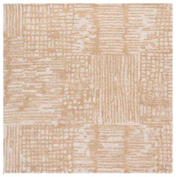Safavieh Ebony Handtufted Runner Rug – Timeless Elegance With Abstract Patterns For A Stylish Home Decor Upgrade Beige ,Ivory 80% Wool 20% Cotton Ebn775b-6sq