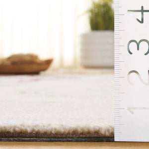 Safavieh Ebony Handcrafted Area Rug: Luxurious Abstract Design In Green, Red, And Yellow For Modern Spaces Ivory ,Green 80% Wool 20% Cotton Ebn776a-3