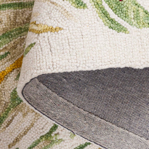 Safavieh Ebony Hand-tufted Runner Rug With Abstract Patterns In Elegant Green - Luxurious Wool Blend Design Ivory ,Green 80% Wool 20% Cotton Ebn776a-5