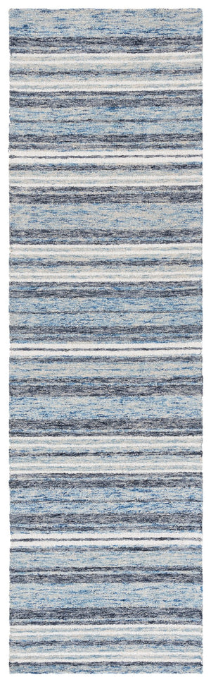 Safavieh Ebony Hand-tufted Runner Rug - Luxurious Wool & Cotton Blend In Elegant Watercolor Design For Home Blue ,Beige 80% Wool 20% Cotton Ebn777m-28