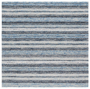 Safavieh Ebony Hand-tufted Runner Rug - Luxurious Wool & Cotton Blend In Elegant Watercolor Design For Home Blue ,Beige 80% Wool 20% Cotton Ebn777m-6sq
