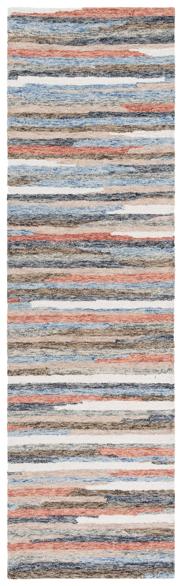 Safavieh Ebony Handtufted Runner Rug - Luxurious Wool Cotton Blend, Artisan Crafted For Elegant Living Spaces Rust ,Beige 80% Wool 20% Cotton Ebn778p-28