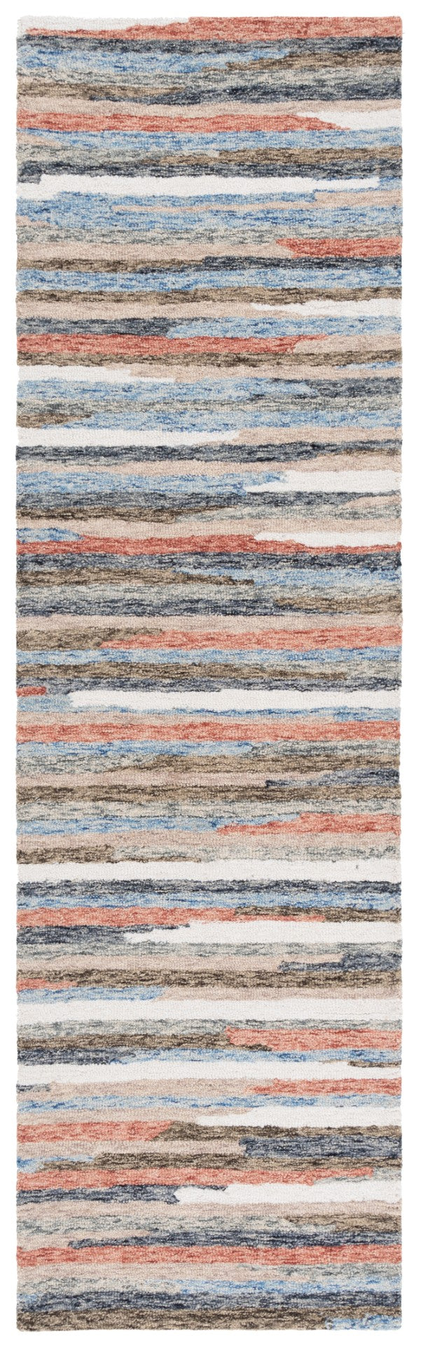 Safavieh Ebony Handtufted Area Rug - Luxurious Wool-cotton Blend, Striking Striped Design For Timeless Elegance Rust ,Beige 80% Wool 20% Cotton Ebn778p-6