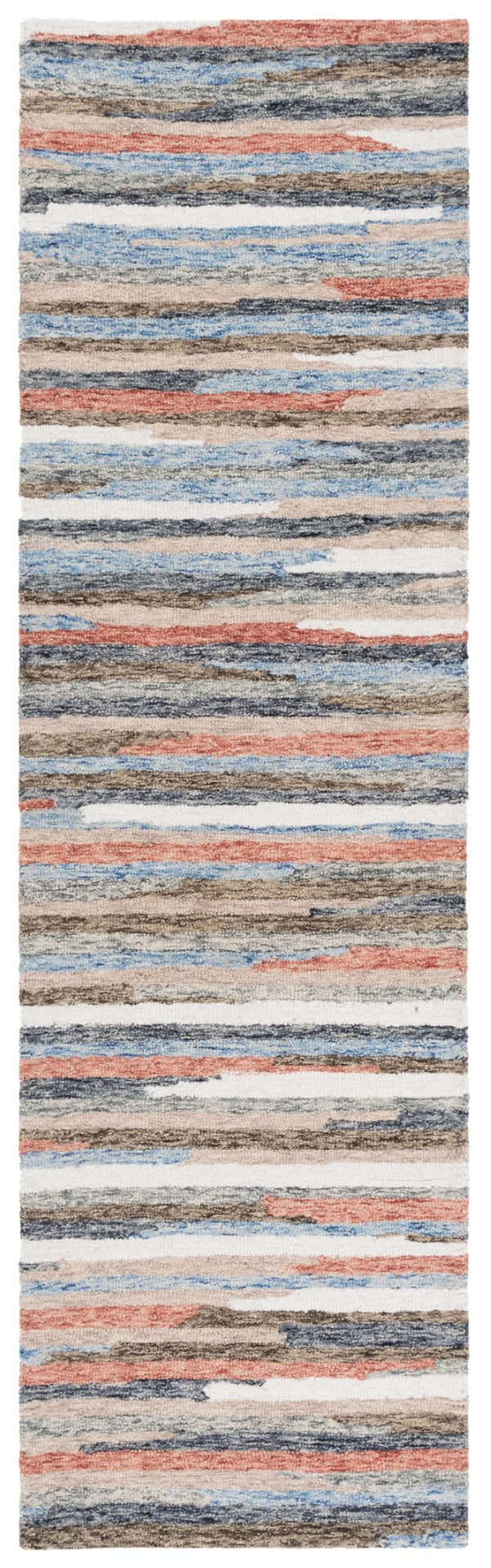 Safavieh Ebony Handtufted Area Rug - Luxurious Wool-cotton Blend, Striking Striped Design For Timeless Elegance Rust ,Beige 80% Wool 20% Cotton Ebn778p-6
