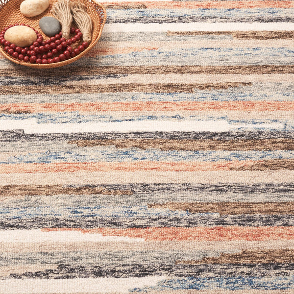 Safavieh Ebony Handtufted Runner Rug - Luxurious Wool Cotton Blend, Artisan Crafted For Elegant Living Spaces Rust ,Beige 80% Wool 20% Cotton Ebn778p-5