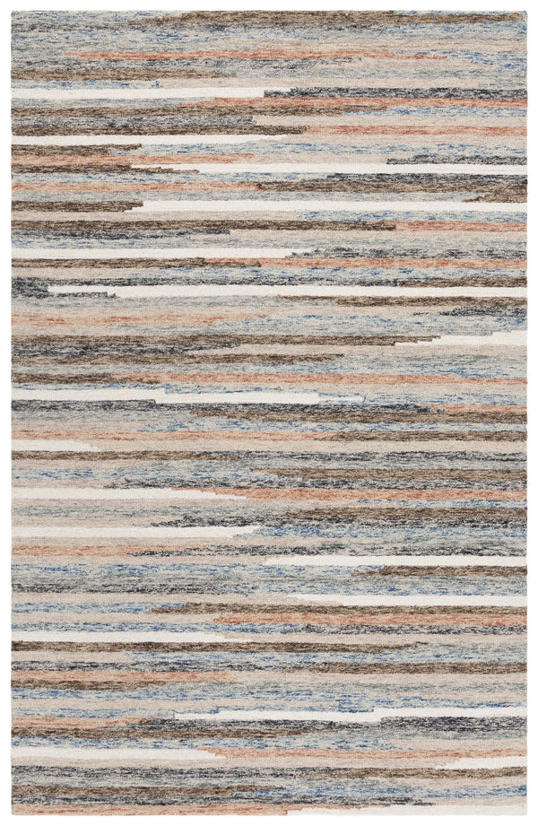 Safavieh Ebony Handtufted Runner Rug - Luxurious Wool Cotton Blend, Artisan Crafted For Elegant Living Spaces Rust ,Beige 80% Wool 20% Cotton Ebn778p-5