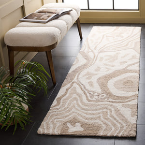 Safavieh Ebony Handtufted Area Rug - Luxurious Wool Blend, Elegant Design For Comfortable Living Spaces Beige ,Ivory 80% Wool 20% Cotton Ebn779b-6