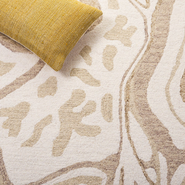 Safavieh Ebony Handtufted Area Rug - Luxurious Wool Blend, Elegant Design For Comfortable Living Spaces Beige ,Ivory 80% Wool 20% Cotton Ebn779b-6