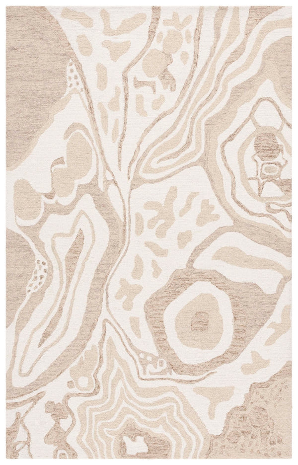 Safavieh Ebony Handtufted Area Rug - Luxurious Wool Blend, Elegant Design For Comfortable Living Spaces Beige ,Ivory 80% Wool 20% Cotton Ebn779b-6