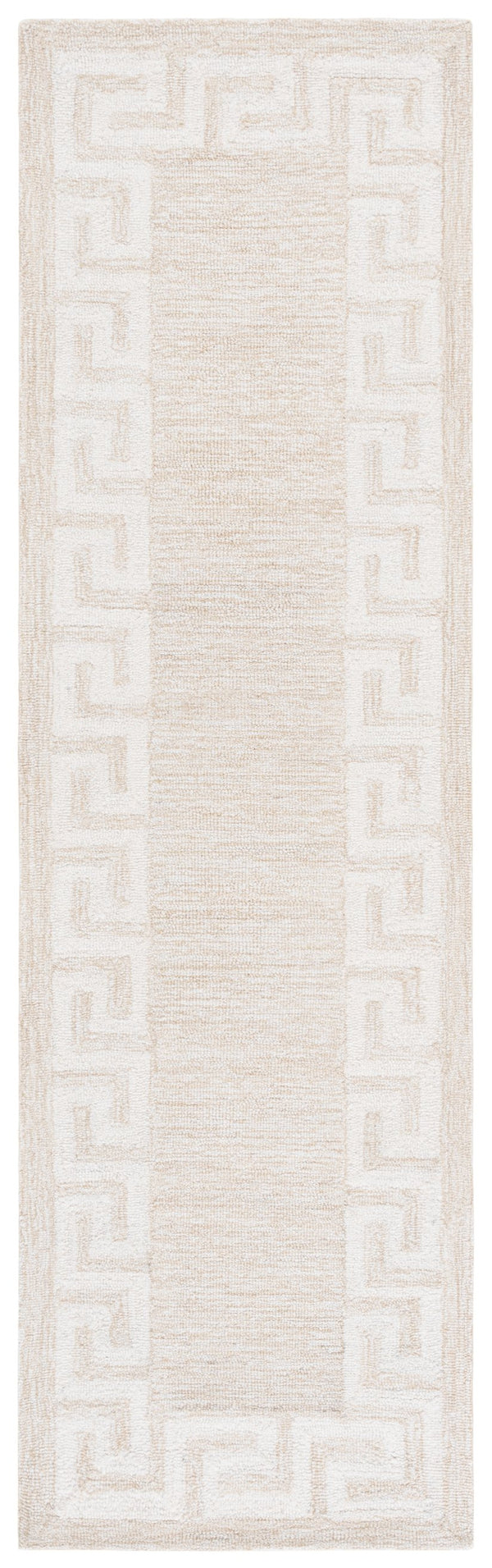 Safavieh Ebony Hand-tufted Runner Rug - Luxurious Wool Blend With Timeless Greek Key Design For Elegant Spaces Beige ,Ivory 80% Wool 20% Cotton Ebn780b-28
