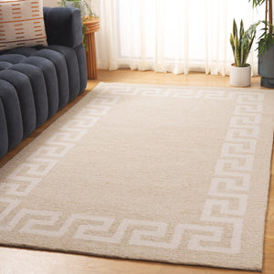 Safavieh Ebony Hand-tufted Runner Rug - Luxurious Wool Blend With Timeless Greek Key Design For Elegant Spaces Beige ,Ivory 80% Wool 20% Cotton Ebn780b-5