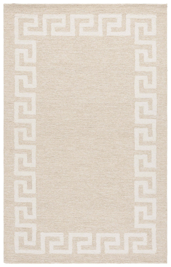 Safavieh Ebony Hand-tufted Runner Rug - Luxurious Wool Blend With Timeless Greek Key Design For Elegant Spaces Beige ,Ivory 80% Wool 20% Cotton Ebn780b-5