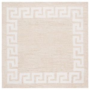 Safavieh Ebony Hand-tufted Runner Rug - Luxurious Wool Blend With Timeless Greek Key Design For Elegant Spaces Beige ,Ivory 80% Wool 20% Cotton Ebn780b-6sq
