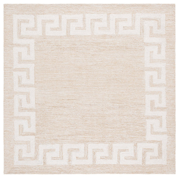 Safavieh Ebony Hand-tufted Runner Rug - Luxurious Wool Blend With Timeless Greek Key Design For Elegant Spaces Beige ,Ivory 80% Wool 20% Cotton Ebn780b-6sq