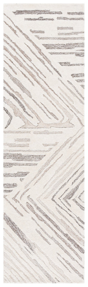 Safavieh Ebony Hand-tufted Area Rug In Abstract Design – Luxurious Wool & Cotton, Perfect For Any Space Ivory ,Brown Wool & Cotton Ebn817t-3