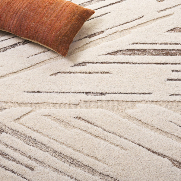 Safavieh Ebony Hand-tufted Area Rug In Abstract Design – Luxurious Wool & Cotton, Perfect For Any Space Ivory ,Brown Wool & Cotton Ebn817t-3