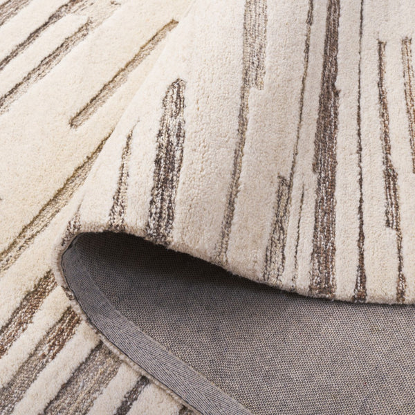 Safavieh Ebony Hand-tufted Area Rug In Abstract Design – Luxurious Wool & Cotton, Perfect For Any Space Ivory ,Brown Wool & Cotton Ebn817t-3