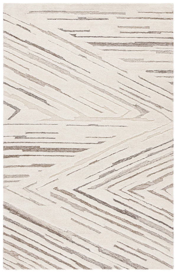 Safavieh Ebony Hand-tufted Wool & Cotton Runner Rug – Chic Abstract Pattern For Elegant Home Decor Upgrade Ivory ,Brown Wool & Cotton Ebn817t-5