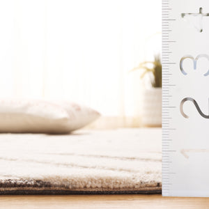 Safavieh Ebony Hand-tufted Runner Area Rug - Luxurious Wool & Cotton Blend In Elegant Geometric Design Ivory ,Brown Wool & Cotton Ebn818t-5