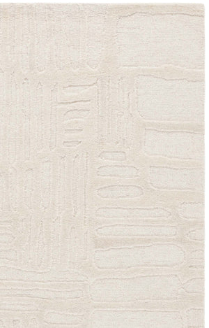 Safavieh Ebony Hand-Tufted Ivory Wool-Cotton Rug — Plush 1/2" Pile, Subtle Organic Pattern, Durable Elegance 3'-0" x 5'-0" EBN819A-3