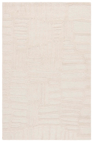 Safavieh Ebony Hand-Tufted Ivory Wool-Cotton Rug — Plush 1/2" Pile, Subtle Organic Pattern, Durable Elegance 3'-0" x 5'-0" EBN819A-3