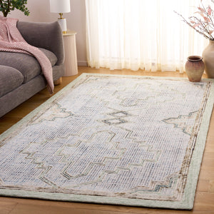 Safavieh Ebony Hand-tufted Runner Rug - Elegant Wool-cotton Blend For Stylish Hallways And High-traffic Areas Green ,Ivory Wool & Cotton Ebn822y-5