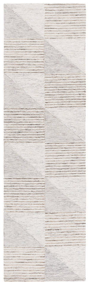 Safavieh Ebony Hand-tufted Runner Rug - Timeless Elegance With Geometric Design For Hallway Or Entryway Decor Grey Wool & Cotton Ebn823f-28