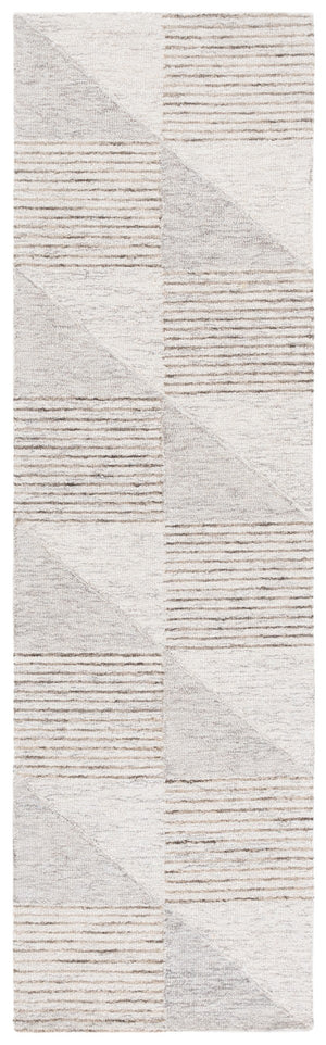 Safavieh Ebony Hand-tufted Area Rug: Elegant Geometric Design In Plush Wool-cotton Blend For Cozy Spaces Grey Wool & Cotton Ebn823f-8