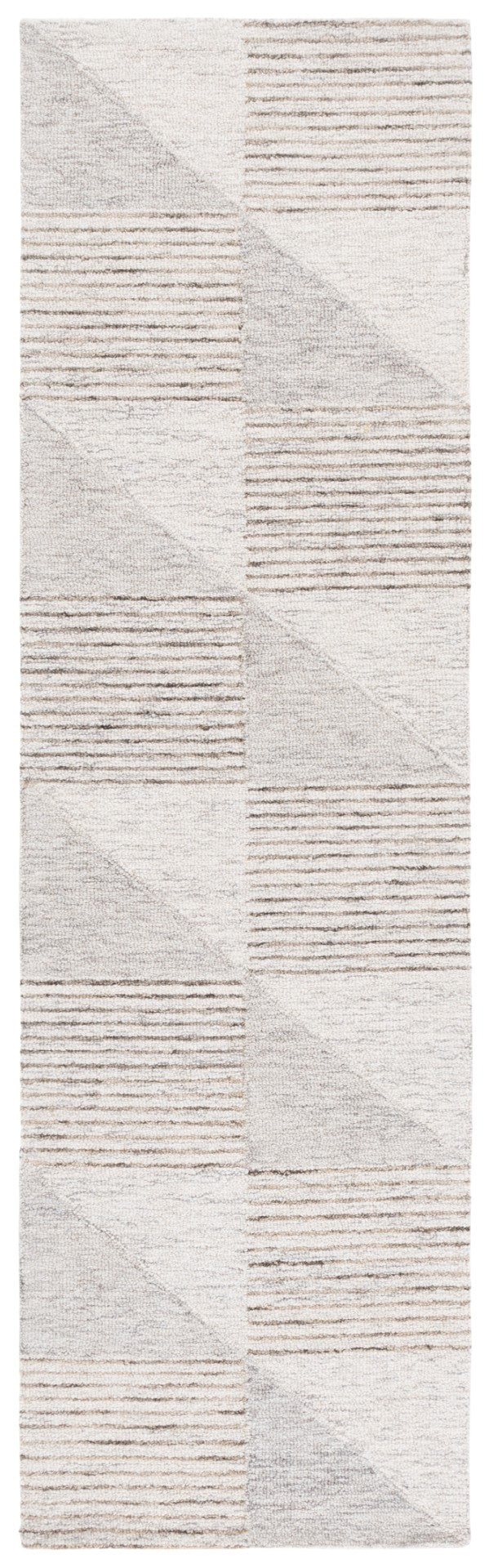 Safavieh Ebony Hand-tufted Area Rug: Elegant Geometric Design In Plush Wool-cotton Blend For Cozy Spaces Grey Wool & Cotton Ebn823f-8