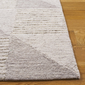 Safavieh Ebony Hand-tufted Runner Rug - Timeless Elegance With Geometric Design For Hallway Or Entryway Decor Grey Wool & Cotton Ebn823f-5