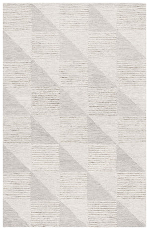 Safavieh Ebony Hand-tufted Runner Rug - Timeless Elegance With Geometric Design For Hallway Or Entryway Decor Grey Wool & Cotton Ebn823f-5